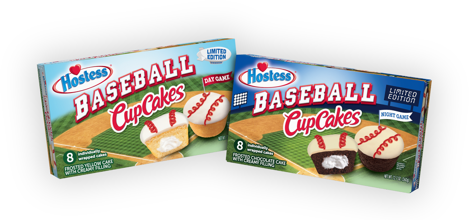 Hostess Baserball CupCakes and Chocolate Baseball CupCakes 8ct Packages
