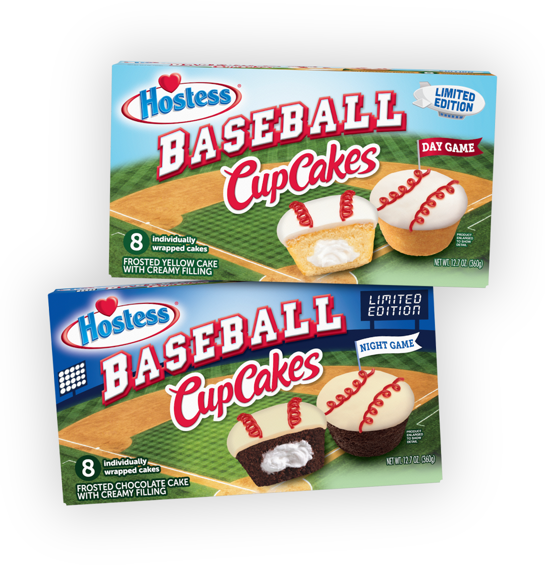 Hostess Baserball CupCakes and Chocolate Baseball CupCakes 8ct Packages