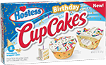 Box of Hostess Birthday Cupcakes.