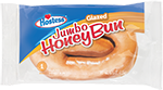 Single serving pack of a Glazed Hostess Honey Bun.