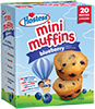 Box of Blueberry Flavor Hostess Mini Muffins.