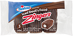 Single serve pack of Chocolate Hostess Zingers.