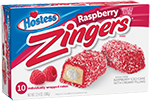Box of Hostess Raspberry Zingers.
