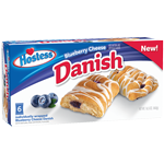 Box of Hostess Blueberry Cheese Danishes.