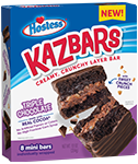A box of Triple Chocolate Flavor Hostess Kazbars.